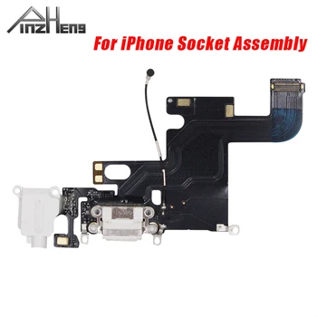 PINZHENG Polnjenje Flex Kabel Za iPhone 7 8 6S 6 Plus Polnilnik USB Vrata Dock Priključek Z Mic Flex Kabel Vtičnica Skupščine