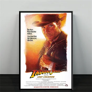 Plakatov in Fotografij Indiana Jones Klasične filmske Serije Plakat Stenskih slikah, Slikarsko Platno za Dom Dekor картины на стену