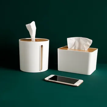 Plastično Tkivo Imetnik Preprosta Tabela Toaletni Papir Polje Kopalnica Nepremočljiva Tkiva Posode Za Gospodinjstvo Dnevno Sobo Napkin Shranjevanje