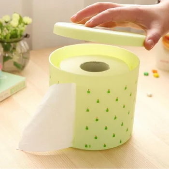 Plastično Tkivo Imetnik Preprosta Tabela Toaletni Papir Polje Kopalnica Nepremočljiva Tkiva Posode Za Gospodinjstvo Dnevno Sobo Napkin Shranjevanje