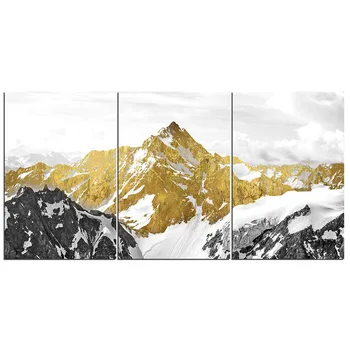 Platno Slike Wall Art Plakat Okvir 3 Kos Povzetek gorskih Slike Doma Dekor