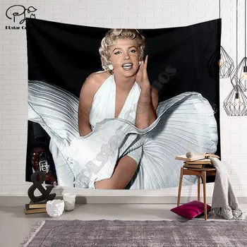 PLstar Kozmos Tapiserija, Seksi Marilyn Monroe 3D Tiskanje Tapestrying Pravokotne Doma Dekor Steni Visi slog-5