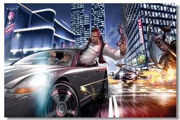 Po meri Platno Stensko Umetnosti GTA 5 San Andres Plakat, Grand Theft Auto V, Nalepke Franklin Sekanje Solomun Ozadje Spalnica Zidana #0928#