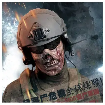 Pol obraza Truplo Airsoft Paintball Taktično Zaščito Masko Vojska Mrtvih Zombi Lobanje