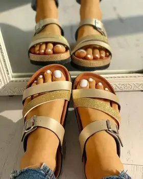 Poletje Ženske Sandale Platforma 3 cm, Ženske Ravno Sandali 2020 Modnih ženskih Čevljev, ki Prostem Žensk Plaži Sandali Sandalias Mujer