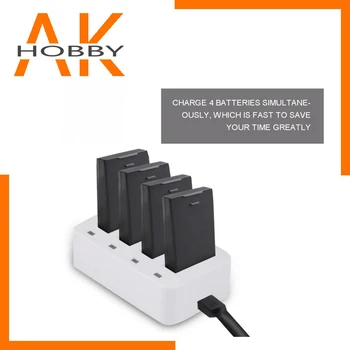 Polnilnik baterij USB 4 in1 Multi Baterija Polnjenje Središče za DJI Tello Mini Brnenje 1100mAh Inteligentni Let Baterija Polnjenje Hub