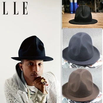 Popolnoma Nova Moda za Ženske, Moške, volna Klobučevine Gorski Klobuk Pharrell Williams westwood Celebrity Stilu Novost Buffalo klobuk