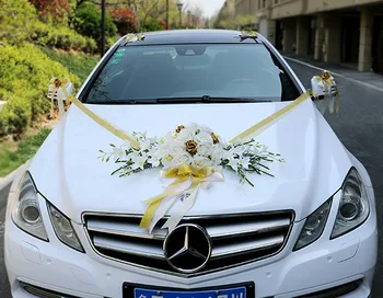 Poročni Avto Svile Dekoracijo Cvet Rože Poroko Centerpieces Umetno Ponaredek Cvet Garland Venec Kmečka Poroka