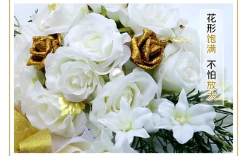 Poročni Avto Svile Dekoracijo Cvet Rože Poroko Centerpieces Umetno Ponaredek Cvet Garland Venec Kmečka Poroka