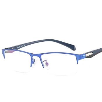 Poslovni Moške Očal Okvir Retro Kovinski Pol Okvir Optična Očala Moških Titanove Zlitine Jasno Ogledalo Recept Očala