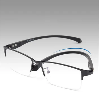 Poslovni Moške Očal Okvir Retro Kovinski Pol Okvir Optična Očala Moških Titanove Zlitine Jasno Ogledalo Recept Očala