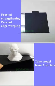 Posodobitev Magnetni Tiskanja Raztegljiv Trak z ročico Za ABS 50/200/220/235/250/300 mm kvadratni Natisniti Nalepke Flex Plošče A+B 3D Tiskalnik deli