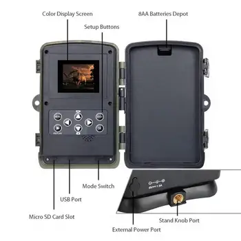 Pot Lovska Kamera za HC-801A 16MP 32GB 3PIR nepremočljiva wildlife brezžični gibanje aktivira prikrite eletronicks 940nm igra scout