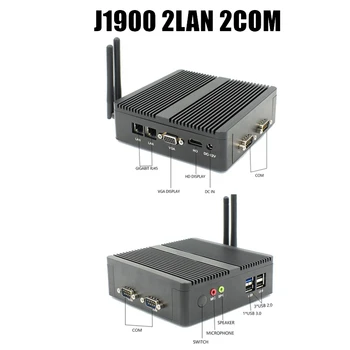 Požarni zid AES-NI Fanless Mini PC Linux 3160 N3150 J1900 Quad Core 2GHz 2*Lan Pfsense Usmerjevalnik Varnost Računalnika 1*HDMI WiFi