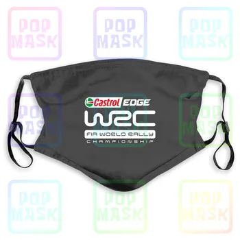 Prah Masko s Filtrom Castrol Edge Olje Logo Wrc Rally Championshipblack Stroj Masko za enkratno uporabo