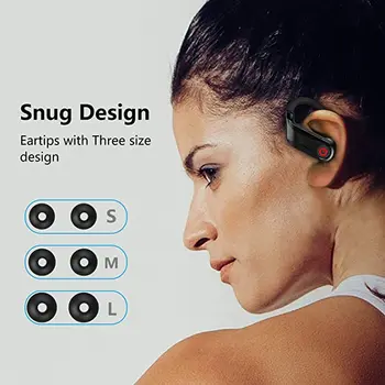 Pravi Brezžični Čepkov Bluetooth 5.0 Q62 Slušalke Stereo Šport Slušalke Primeru 950mah Nepremočljiva Uho Kavelj Slušalke, MIKROFON