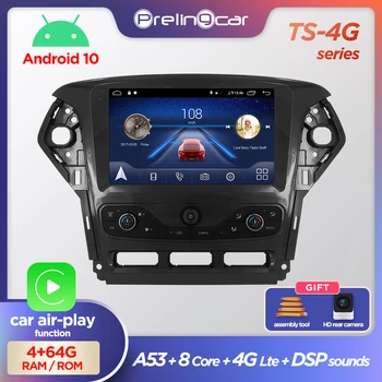 Prelingcar Android 10.0 ŠT DVD-2 Din avtoradio Večpredstavnostna Video Predvajalnik Navigacija GPS Za Ford Mondeo 2010-Okta-Core 4G