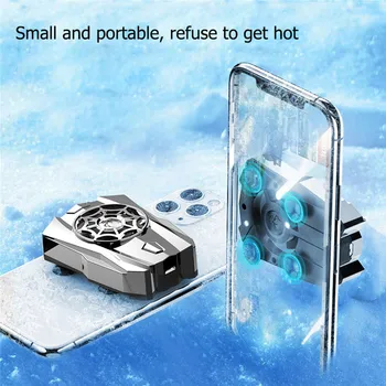 Prenosni Hladilni Ventilator Mobilni Telefon Gaming Hladilnik za ponovno Polnjenje Telefona Radiator Sesalni Hladilni Ventilator Za iPhone in Android Tablet