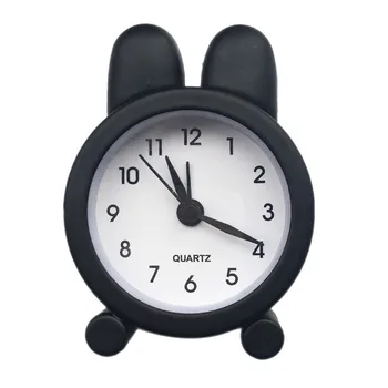 Preprost odraslih otrok spalnica budilka ustvarjalne ljubek mali zajec ušesa kovin, majhen alarm ura praktične namizno uro ura