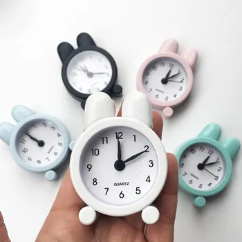 Preprost odraslih otrok spalnica budilka ustvarjalne ljubek mali zajec ušesa kovin, majhen alarm ura praktične namizno uro ura