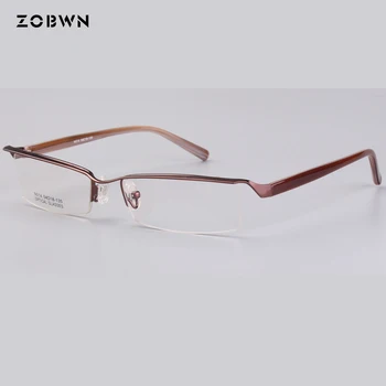 Preprost pol okvir očal ženske optični okvir za branje ženske očala Kovinski optični okvir prozornega stekla recept za očala