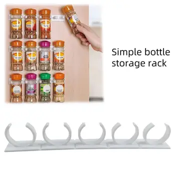 Preprost Steklenico Posnetek Shranjevanje Rack Spice Steklenico Rack Spice Rack Praktično Trajno Začimba Steklenico Organizator Kuhinji Shranjevanje Orodja