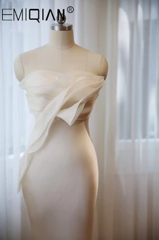 Preprosta, brez naramnic morska deklica Večerne Obleke 2020 NOVE Stranke Priložnosti Formalno Dolgo Prom Oblačenja