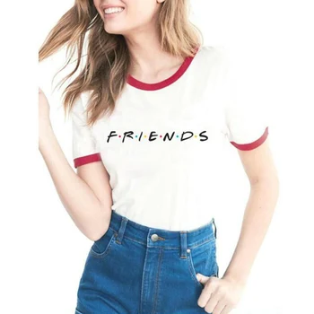 Prijatelji Tv Oddaje Ženske Hipster Srajce Tumblr Graphic majica s kratkimi rokavi Ženske Najboljšimi Prijatelji Zvonec Tee T Shirt je Modna Oblačila Bombaž Vrh