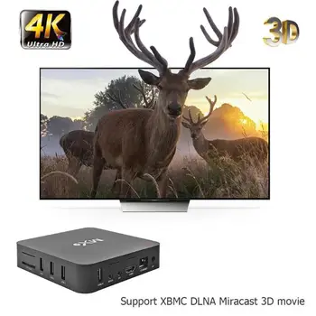 Priljubljena MX9 4K Quad Core TV Set Top Box 1 GB RAM-a, 8 GB ROM Android 4.4 Home Video TV Box HD HDMI WiFi Media Player