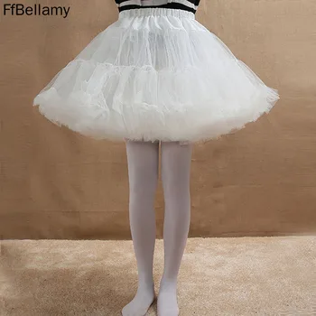 Princesa Žensk Sweet Lolita Obleko Bele underskirt Ženske Bele Kratke spodnje perilo Gothic obleko Pribor petticoat