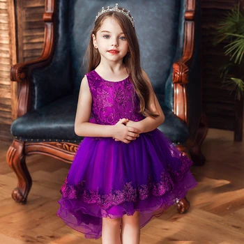 Princeska Cvet Dekle Obleko Tutu Poroko, Rojstni dan Otroci Obleke Za Dekleta otroški Kostum Najstnik Maturantski Modelov, Nove do leta 2020