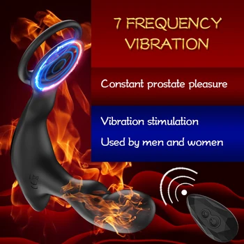 Prostate massager Silikona z brezžičnim daljinskim ogrevanjem smart moški vibrator analni čep na Modih masaža Gay obrabe vibrator