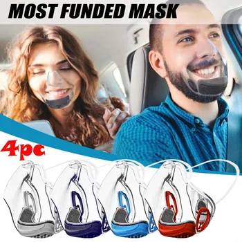 Prozorno Masko Dustproof Dihanje Ščiti Obraz Združujejo Plastike Za Večkratno Uporabo Jasno Maske Trajno Varovalne Anti-Onesnaževanje Masko