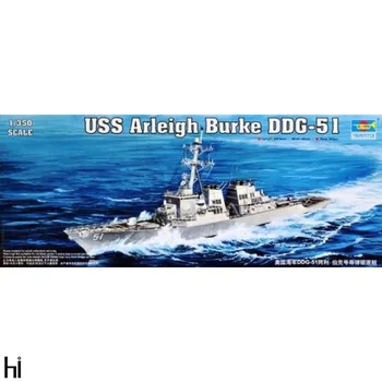 Prvi trobentač deloval 1/350 04523 USS Arleigh Burke DDG-51 Vodeni Projektil Destroyer Plastičnih Sestavljanje Modela Stavbe Kit