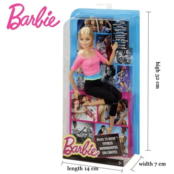 Prvotni Barbie Gimnastika Joga Šport Lutka Barbie Vsi Spoji Premikanje Lutka Izobraževalne Igrače Božič Dekle Rojstni dan Igrače Darilo DHL81