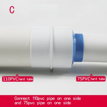 PVC izpušni ventilator preverite ventil zračni dušilec vrednost krog cevni Kopalniški ventilator 110mm do 100/80 mm z odstranljivo reducirni obroč