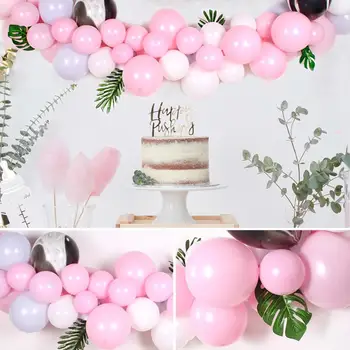 QIFU Macaron Kovinski Ballon Verige Nabor Happy Birthday Balon svate Dobave Baby Tuš 1. Rojstni dan Otroci Dekor