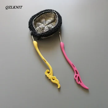 QZLKNIT 8pcs/set 2,5 mm-6,0 mm barva ostra vzorec Mehko Plastični ročaj iz Aluminija Kvačkanje Kavelj DIY Pletenje Igle za Šivanje Orodja