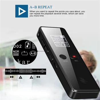 QZT Digitalni Diktafon Dictaphone Prenosne Avdio Snemalnik Profesionalni MP3 Predvajalnik Zvoka, Naprave za Snemanje Mini Snemalnik
