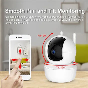 QZT Tuya Smart Home Security Kamera IP WIFI Video Nadzor Dome Kamera 1080P 360 Zaprtih Baby Monitor Brezžična IP Kamera, WIFI