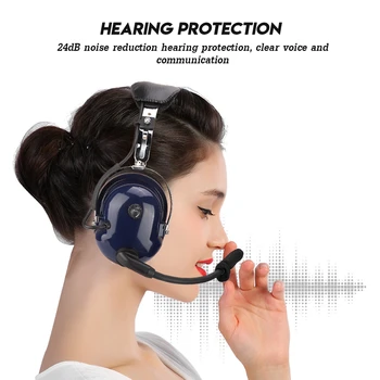 RA200 Univerzalno Letalske Slušalke avdio zvočniški Dvojni Plug Pilotni Slušalke 3.5 mm Zmanjšanje Hrupa Slušalke za Pilote auriculares