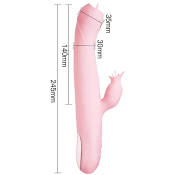 Rabbit Vibrator za G Spot Seks Vibratorji za Ženske, ki se Meša Orgazem Jezika Lizanje Klitoris Stimulator Vodoodporni Vibrator za Odrasle sex Igrače