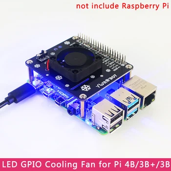 Raspberry Pi 4 Hladilni Ventilator GPIO Širitev Odbor s hladno LED Luči GPIO Extenison Modul za Raspberry Pi 4B/3B+/3B/3A+