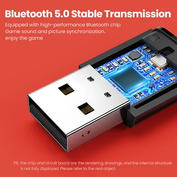 Razhroščevalne simbole USB Bluetooth 5.0 Oddajnik Audio Adapter Za Nintendo Stikalo Airpods PC Računalnik PS4 Pro Bluetooth Adapter za TV Način