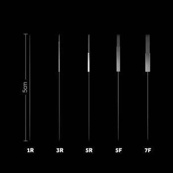 Razpoložljivi Microblading Tatoo Obrvi Iglo in Velika Šoba Set za Pol-stalna Ličila Pralni 0.35 mm*50 mm 1RL/3RL/5RL/5F/7F