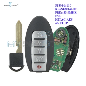 Remtekey S180144110 5 gumb 433mhz 4A čip KR5S180144106 285E3-6FL7B Smart avto ključ za Nissan Lopov 2017 2018