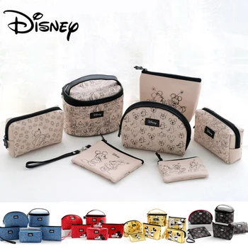 Resnično Disney 5pcs/6pcs Mickey Minnie Multi-funkcijo Žensk Vrečko Denarnice Denarnica Nego dojenčkov Torbe Moda Mumija Vrečke Disney Girls Darilo