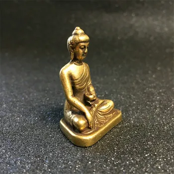 Retro Medenina Buda Sakyamuni Miniaturne Figurice Doma Dekor Kip, Kiparstvo Urad Namizno Dekoracijo Avtomobilov Okrasni Dodatki
