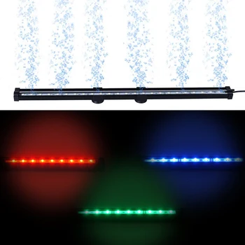 RGB LED Luči Akvarij 25/37/41/51 cm 5050 Fish Tank Podvodna Luč Vodno Zračni Mehurček Oksigenacijo Lučka EU NAS Plug