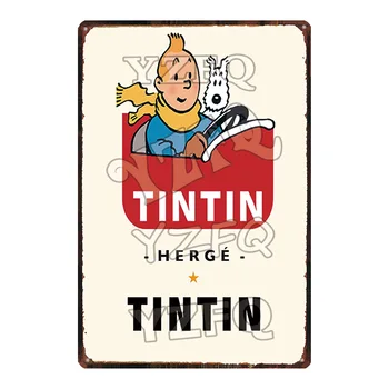 Risani Film Tin Prijavite Kovinske Plošče, iz Železa Slikarstvo Otroci Soba Steno Bar Domače Umetnostne Obrti Dekor 30X20CM DU-5349A
